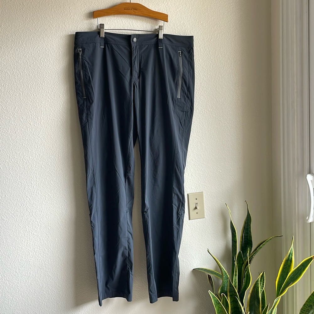 Prana Aria Pant Roll Up Convertible Utility Outdoor Hiking Coal Grey 12 - Picture 6 of 11